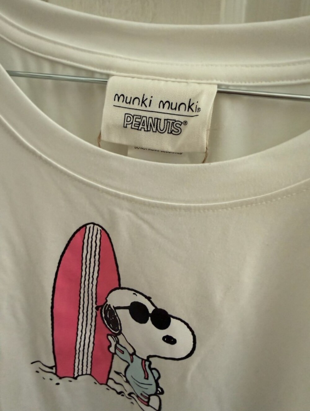 Peanuts Snoopy  Tee with Pink Surf Graphic